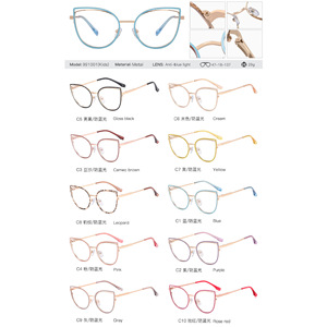 Occhiali da vista per bambini 2026 anti-luce blu, montature ottiche in metallo di tendenza con cerniera a molla, occhiali da prescrizione - Product Image 4