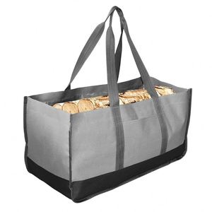 Bolsas de leña de muestra gratuita a granel de fábricas OEM, bolsas de leña de lona a la venta, bolsa de transporte de troncos grande, portátil y duradera - Product Image 4