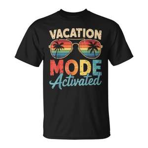 T-shirt d'été pour hommes, col rond noir, tenue décontractée, mode vacances activée - Product Image 1
