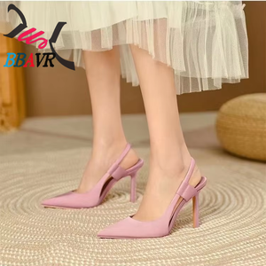 Nouvelles Sandales Élégantes à Talons Hauts pour Femmes, Style Français Pointu et Fin, 9 cm, Décontractées, Respirantes et Légères - Product Image 3