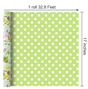 Colored flower <b>pattern</b> Easter gift wrapping <b>paper</b> Cartoon rabbit green polka dot gift wrapping <b>paper</b> Customizable - Product Image 6