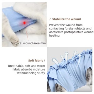 הסיטונאי מותאם אישית חתולים בגדים לנשימה לאחר ניתוח חתלתול התאוששות אנטי מלקקת לחתולים לאחר spay - Product Image 3