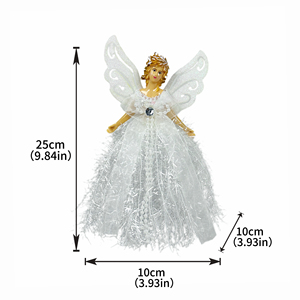 Décoration <span class=keywords><strong>de</strong></span> Noël <span class=keywords><strong>en</strong></span> peluche artisanale <span class=keywords><strong>de</strong></span> luxe <span class=keywords><strong>en</strong></span> gros, ange pour le sommet <span class=keywords><strong>de</strong></span> l'arbre, ornement festif pour bureau, idéal pour les fêtes et la décoration intérieure. - Product Image 5