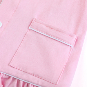 <span class=keywords><strong>Pigiama</strong></span> <span class=keywords><strong>con</strong></span> volant per ragazze popolari di nuovo design abbottonato set di pigiami in cotone per bambine adorabili per bambini - Product Image 5