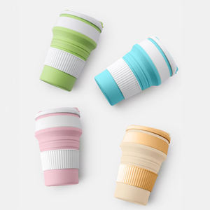 HuaShanQi Mug perjalanan silikon, cangkir kopi pintar air kopi silikon portabel dapat dilipat grosir - Product Image 1