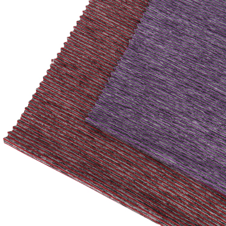 Дышащая цветная полосатая трикотажная ткань 43% модал 49% полиэстер 8% SP Одиночная трикотажная ткань для футболок и платьев