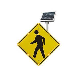 การพิมพ์ซิลค์สกรีนหนา1มม. สีเหลืองเพนตากอนสำหรับคนเดินเท้าข้ามสัญญาณความปลอดภัยการจราจรที่กระพริบด้วยพลังงานแสงอาทิตย์เหมาะสำหรับพื้นที่โรงเรียน - Product Image 5