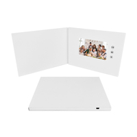 Brochure vidéo personnalisée A5 vierge avec écran LCD HD 5 pouces, carte postale vidéo, cadeau d'affaires en papier 4 couleurs