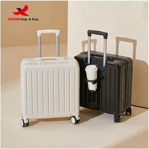 RTS Bulk Fashion Portable Carry-ons ABS+PC 18 Inch 20 Inch Cabin Suitcase with Cup Holder - Product Image 1