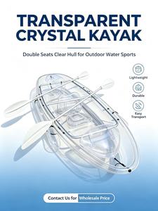 เรือคายัคใสแบบ Tandem Crystal Clear PC สำหรับ 2 คน เหมาะสำหรับให้เช่าในรีสอร์ท ชมวิวใต้น้ำ และถ่ายภาพ - Product Image 6