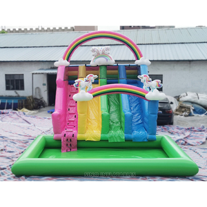 Parque inflable de agua con tobogán para niños y adultos, piscina de grado comercial de 9x6,5 m, de fábrica de China - Product Image 2