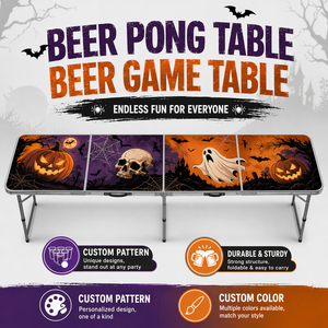 Table <span class=keywords><strong>de</strong></span> ping-pong en aluminium <span class=keywords><strong>de</strong></span> 8 pieds pour cadeau d'Halloween, table <span class=keywords><strong>de</strong></span> jeu Beer Tisch - Product Image 2