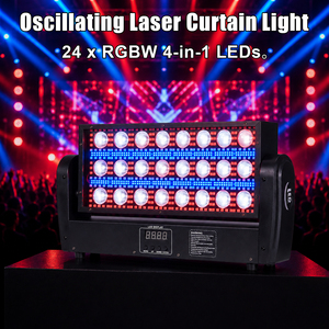 Système d'éclairage de scène à LED RGBW 4-en-1 à tête mobile, 24 pièces, avec effets stroboscopiques, DMX512, intensité réglable, pour spectacles, fêtes, mariages, clubs - Product Image 2