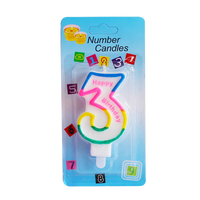 1 bougie colorée joyeux anniversaire, figurine en forme de chiffres, longue durée brûlant