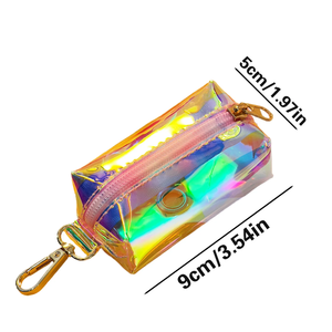 Bolsa de basura para caca de perro y cachorro al aire libre, soporte láser de PVC, dispensador portátil de bolsas para caca de perro, suministros de limpieza para mascotas - Product Image 5