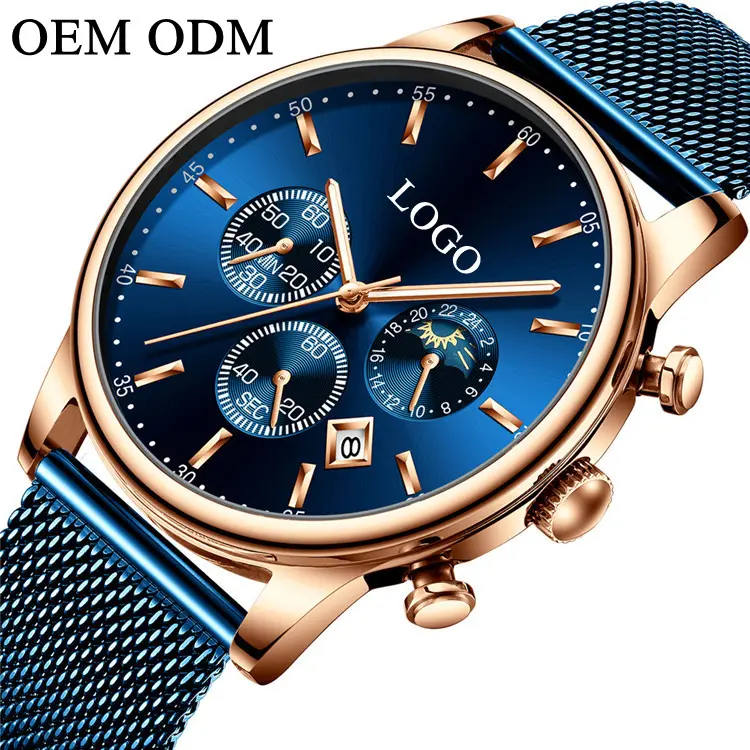 Oem Odm Watch Men New Fashion Mens Watches Stainless Steel Top Brands Luxury Sports Quartz Watch Relogio Masculino