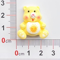 Groothandel Kawaii Regenboog Care Bear Dieren Platte Achterkant Eco-vriendelijke DIY HK Schattige Crème Lijm Resin Charms voor Telefoonhoesjes