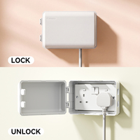 Cache-prise de sécurité pour bébé, grande boîte de protection pour prises électriques, facile à installer et à utiliser, pour la sécurité des enfants au Royaume-Uni
