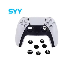 SYY 9 in 1 ชุดสัตว์รูปแบบ Anti ลื่นซิลิโคนนิ้วหัวแม่มือ Stick ป้องกันสําหรับ PS5 PS4 Xbox Series X