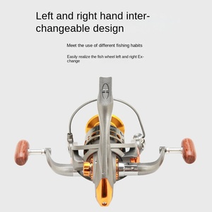 <span class=keywords><strong>Moulinet</strong></span> de pêche tout métal de haute qualité, ultra-lisse, force de freinage de 10 kg pour la pêche en eau douce et en eau salée, disponible en gris or/noir - Product Image 3