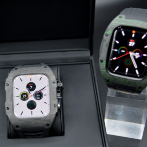 Boîtier en fibre de carbone RM pour Apple <span class=keywords><strong>Watch</strong></span>, série 8 6 <span class=keywords><strong>7</strong></span> SE, avec pierre de diamant noir de luxe, usiné par CNC - Product Image 6