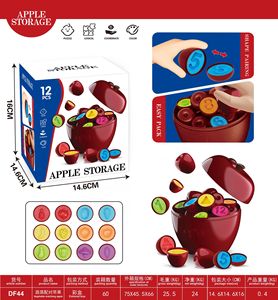Juguete clasificador de formas de plástico con forma de manzana y piezas coloridas para niños pequeños de 2 a 4 años - Product Image 3