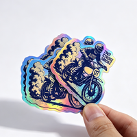 Pegatina Personalizada con Diseño de Dibujos Animados, Impresión Láser, Logotipo Troquelado, Pegatina Holográfica Personalizada
