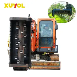 XUVOL XVJ-100CJ Forestry Hot Sale Factory Customized Hydraulic Brake 7-8 Ton Excavator Grass Cutting Mower Forest Mulcher