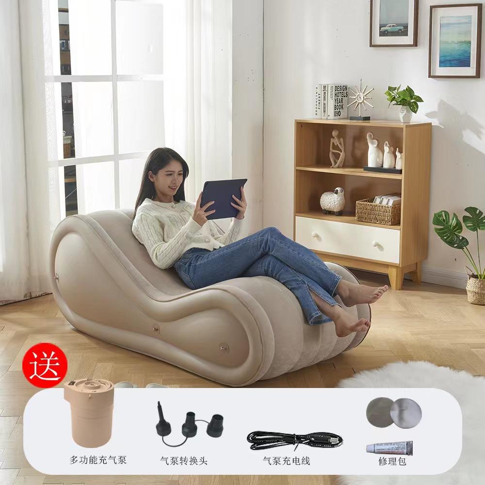 โซฟาพร้อมปั๊มในตัวโดยไม่มีเข็มขัดเก็บของ