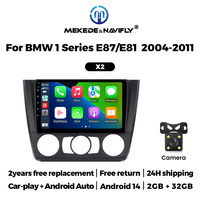 MEKEDE-Autoradio FM GPS Navigation IPS Écran Android 14 Car-play Auto pour BMW Série 1 E87 E81 Manuel 2004-2011