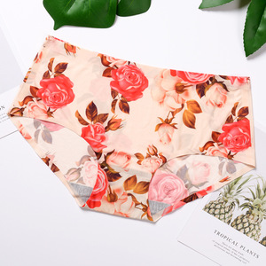 <span class=keywords><strong>Tanga</strong></span> de una pieza de seda de hielo ultrafino con flores americanas europeas de talla grande invisible de tiro bajo para niñas regordetas - Product Image 4