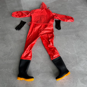 Combinaison <span class=keywords><strong>de</strong></span> protection chimique <span class=keywords><strong>de</strong></span> niveau 2, <span class=keywords><strong>l</strong></span>égère, résistante aux acides et aux alcalis, pour utilisation en laboratoire, pour la lutte contre les incendies, pour les pompiers - Product Image 6