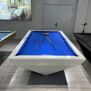 Nuevos diseños personalizados para interiores, Piano <span class=keywords><strong>blanca</strong></span> con acabado <span class=keywords><strong>de</strong></span> <span class=keywords><strong>mesa</strong></span> <span class=keywords><strong>de</strong></span> billar, <span class=keywords><strong>mesa</strong></span> <span class=keywords><strong>de</strong></span> billar moderna <span class=keywords><strong>de</strong></span> lujo 3 en 1 para comedor, <span class=keywords><strong>mesa</strong></span> <span class=keywords><strong>de</strong></span> billar <span class=keywords><strong>de</strong></span> 9 pies, 8 pies, 7 pies - Product Image 5