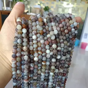 wholesale gemstone loose strands natural stone crystal necklace round gemstone persian gulf agate loose beads for jewelry making