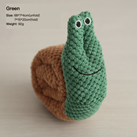 Jouet pour chien en peluche en forme de dessin animé, résistant aux morsures, couineur, pour dissimuler la nourriture, pliable, jaune-vert, escargot
