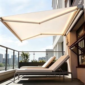 Toldo Retráctil Eléctrico con Luces LED, Tela Resistente a la Decoloración, <span class=keywords><strong>para</strong></span> Terraza y Exteriores - Product Image 2