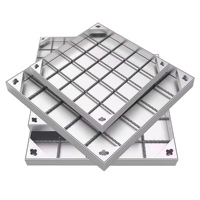Couvercle d'accès personnalisable en acier inoxydable 304, carré de 850 mm, pour produits routiers