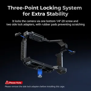 ชุดอุปกรณ์สำหรับกรงสำหรับ <span class=keywords><strong>LUMIX</strong></span> <span class=keywords><strong>S1R</strong></span> II พร้อมที่จับด้านบนตัวหนีบสายเคเบิ้ลคุณสมบัติมือถือ4903 - Product Image 3