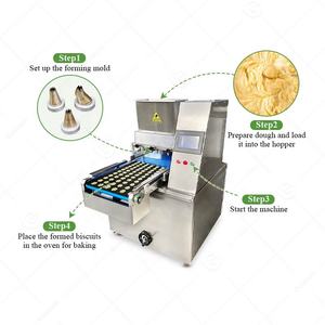 Comida automática pequeña cuatro bebés conjunto completo galleta hojaldre producto hacer forma máquina de galleta en La India - Product Image 4