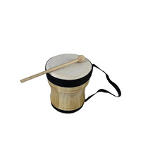 Jouet d'instrument de musique de tambour indien portatif en bois massif pour des accessoires d'instruments de musique en bois d'enfants