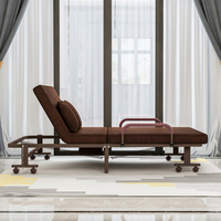 Cama Metálica Multifuncional de Uso General, Mueble Portátil para el Hogar, Cama Plegable Ajustable con Barandilla