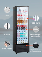 Réfrigérateur avec Porte Verrouillable, Vitrine Commerciale pour Coca-Cola, Équipement de Réfrigération pour Supermarché