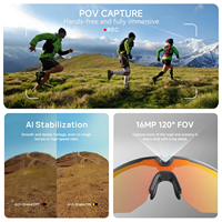 Lunettes caméra IA BleeqUp Ranger 3K 60FPS 16MP avec batterie Power Plus et contrôleur Bluetooth