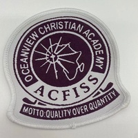 Lettres de broderie tissées personnalisées et logo pour uniformes scolaires insigne patch tissé coudre sur fer sur patch