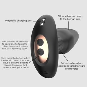 WINYI Vibrator Anal nirkabel kontrol jarak jauh mainan seks Anal OEM ODM steker pantat berputar - Product Image 2