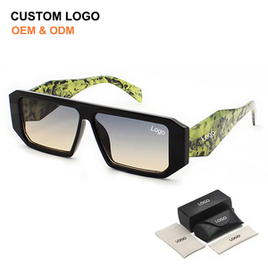 Square Frame Fashion Trending Style Sun Glasses Unisex Customize Logo Luxury Brand High Quality Sunglasses - Product Image 1