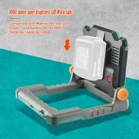 Projecteur portable 3000LM sans fil, lampe de travail pour batterie Mak Tas 18V BL1830 BL1850, idéal pour garage et réparation automobile