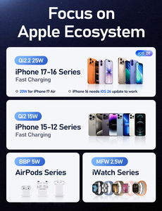 <span class=keywords><strong>Lisen</strong></span> ที่ชาร์จไร้สายแบบแม่เหล็ก Qi2 3 in 1, แท่นชาร์จสำหรับ iPhone 17 16 PRO MAX - Product Image 5