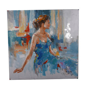 Hoogwaardig B&C ART milieuvriendelijk impressionistisch handgeschilderd olieverfschilderij hoteldecoratie portret van een vrouw op canvas - Product Image 4