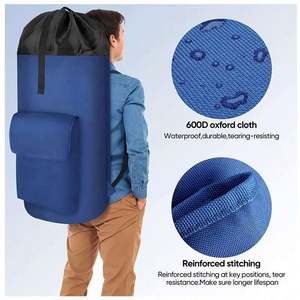 Free Sample Custom Logo Travel Sports Large Capacity Waterproof <b>Laundry</b> Hamper Commercial <b>Laundry</b> <b>Bags</b> Backpack - Product Image 3